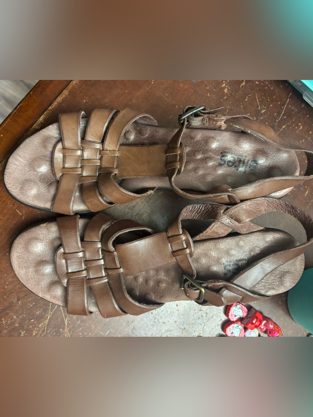 Brown chocolate elites by walking cradle 10s leather upper comfort soles rubber